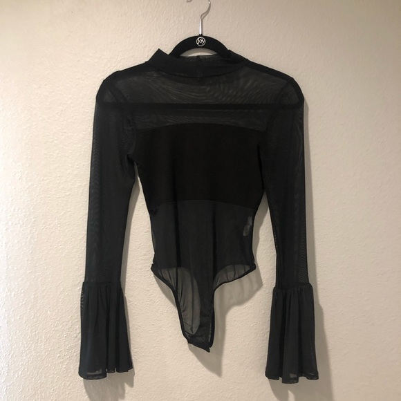 Missguided Tops - NWOT: long sleeve mesh bodysuit *never worn*